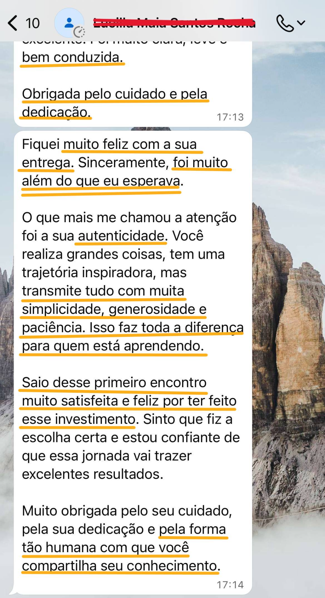 Depoimento de participante da Imersão